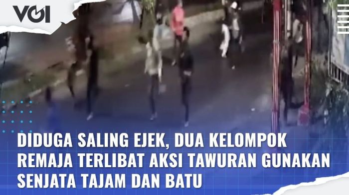 2 remaja duel saat tawuran di jakbar 1 orang luka bacok di mulut